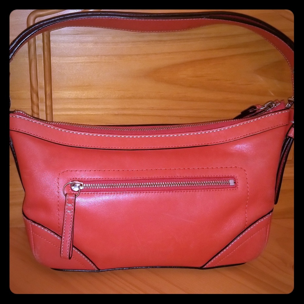 SOLD-COACH shoulder bag with adjustable strap.